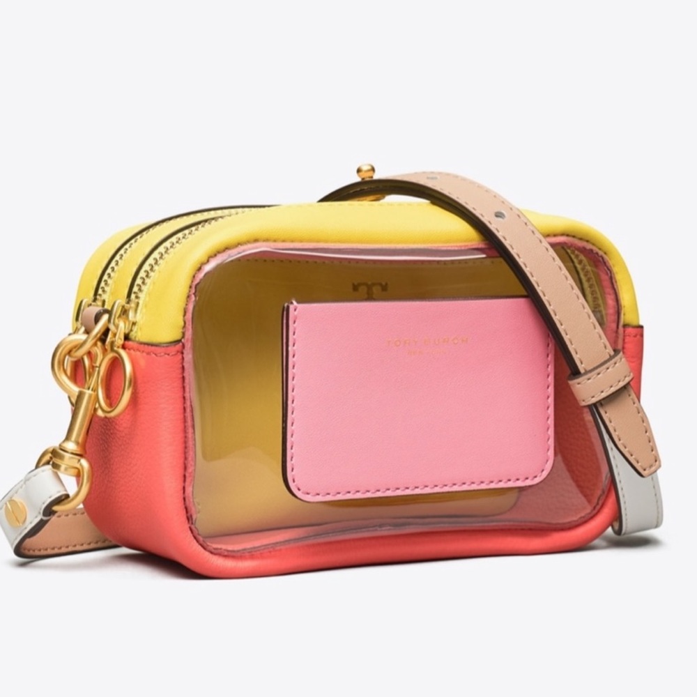 TORY BURCH Perry Clear Camera Crossbody Handbag